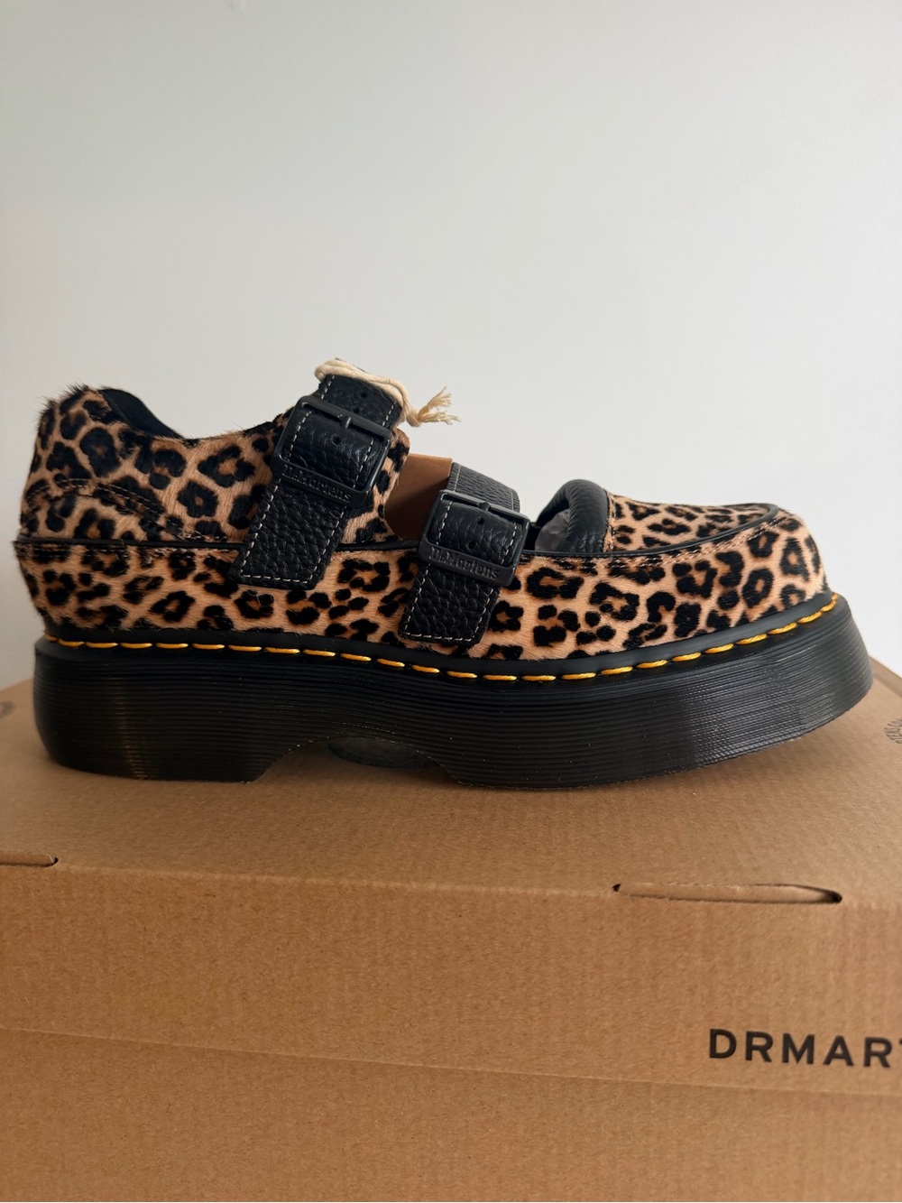 Dr Martens Buzz Leopard Print Platform Mary Jane size 9 - Picture 2 of 15